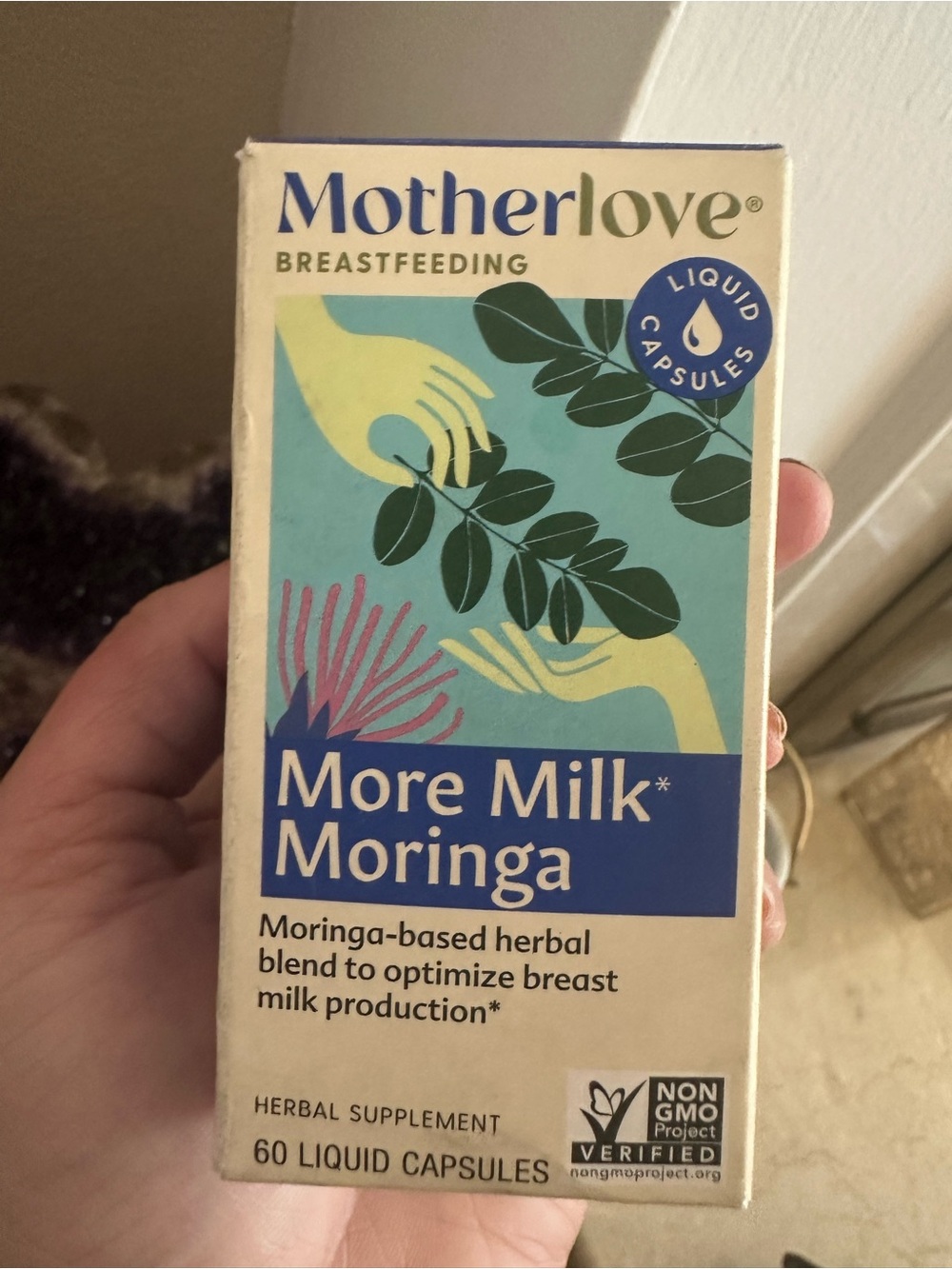 MotherLove Breastfeeding More Milk Moringa Herbal Supplement - Blue